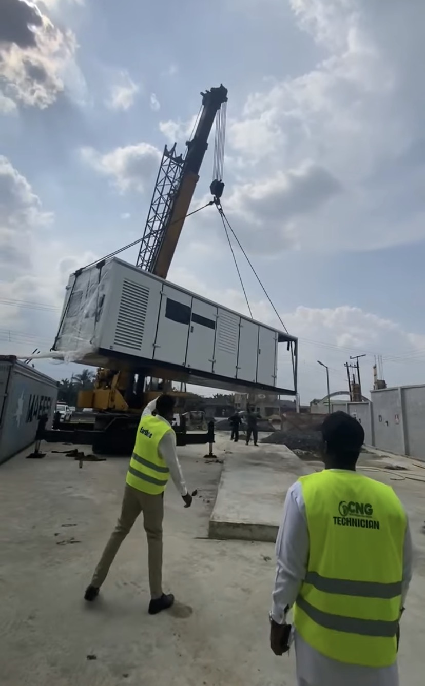 Gas infrastructure project installation in progress